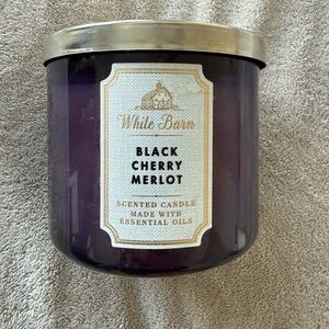Bath and Body Works White Barn Black Cherry Merlot Candle NEW